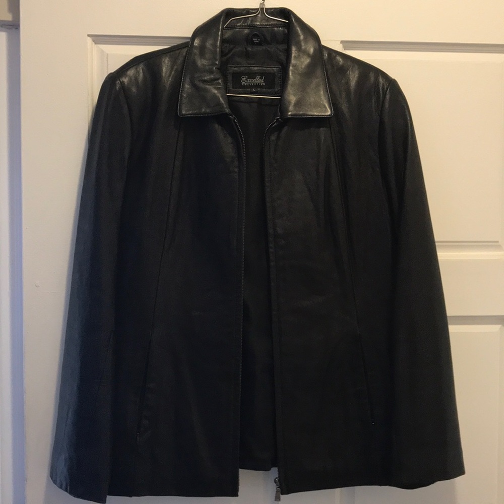 women’s black, large leather